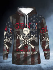 Bold American Flag Design 3D All Over Print Hoodie - Adults  Youth