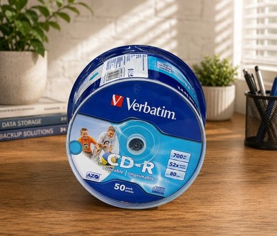 Verbatim CD-R 50x Spindel Rohlinge / 700MB / 52x /Printable/Imprimable /Brandneu