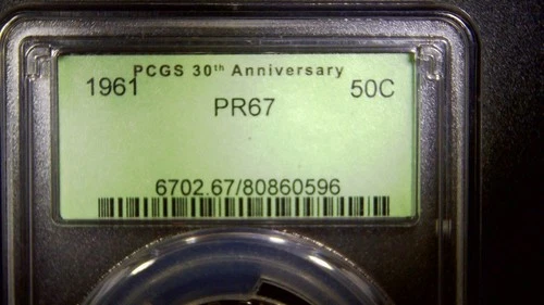 1961 Franklin Half Dollar PCGS PR67 OGH • Old Green Holder • Premium