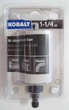 Kobalt Bi-Metal Arbored 1-1/4" Hole Saw Drill Bit-Hex Shank-0777734-Combo Ship