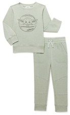Star Wars Mandalorian Baby Yoda Fleece Sweatshirt  Jogger Pant Set NWT 4T