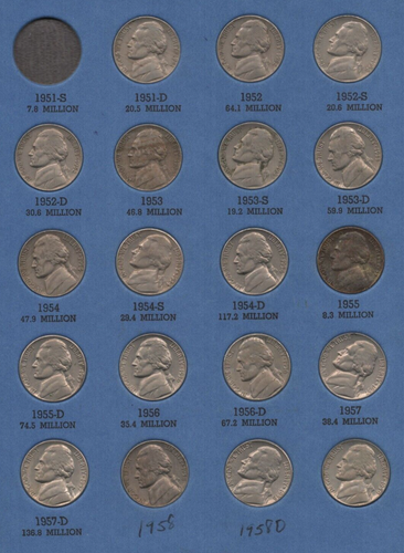 1938 Jefferson Nickel Collection Set Starting 1938 -1959- 47 Coins - Bild 4 von 6