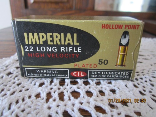 CIL Imperial Hollow Point 22 Long Rifle Shell Empty Box, 3 plastic shell holders - Picture 2 of 9