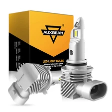 AUXBEAM HB4 9006 LED Headlight Kit Low Beam Fog Lights 6000K White Super Bright