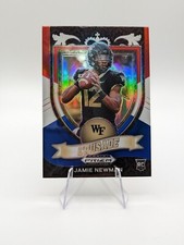 Jamie Newman 2021 Prizm Draft Picks Crusade Red White Blue RC #174 Wake Forest