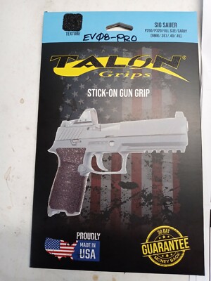 TALON Grips Evolution Rubber Grip Black Adhesive Grip Fits Sig P250/P320/M17
