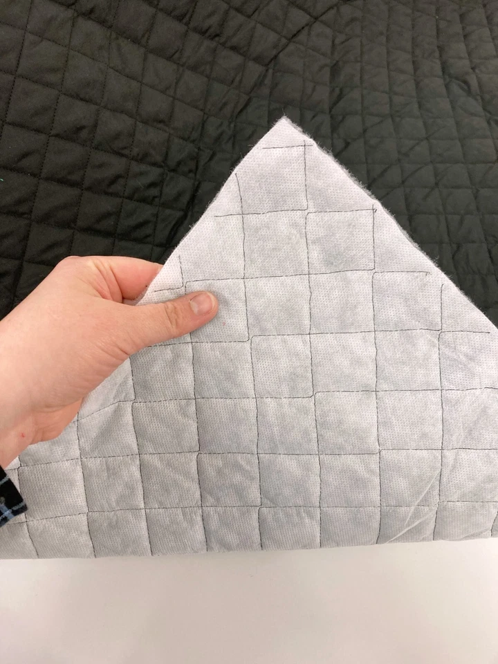 Quilted Polycotton Fabric Plain Pre-Quilted Padded Diamond for Blankets - Image 3 of 4