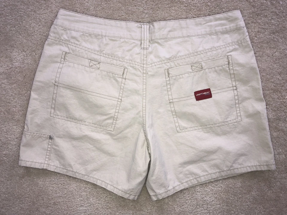 Pantalones Cortos De Colección Y2K Unionbay Cremallera Mosca Cintura Alta Caqui Beige Union Bay Mamá Talla 11 Foto 2 de 4