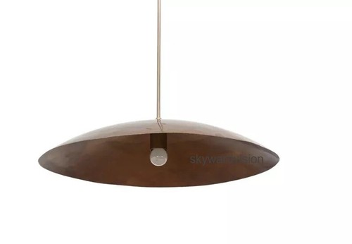 Plafoniera da incasso moderna 1 luce metà secolo - elegante sospensione ottone grezzo - Foto 2 di 6