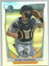 Blake Anderson Miami Marlins 2014 Bowman Draft Refractor