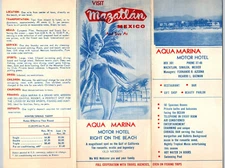 Visit Mazatlan Mexico Brochure Aqua Marina Pin Up Cover Girl Vintage Map