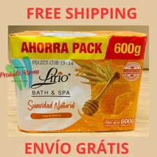 4-Pk Jabon Lirio Bath&Spa Miel&Avena/Honey&Oatmeal 150g/5.29oz