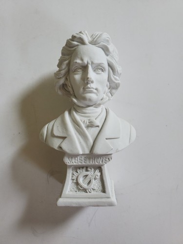 Ludwig van Beethoven Gipsbüste - 4 cm groß, weiß