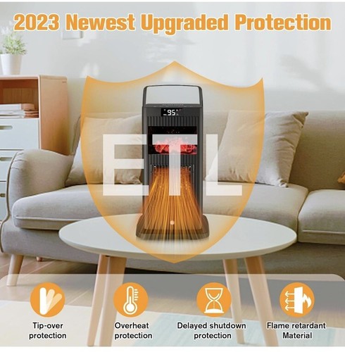 Top 2023 Mini Portable Heater:Upgraded with Infrared Sensor and Fireplace Affect - Picture 6 of 9