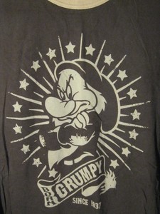 Born-Grumpy-Disney-Store-Mens-Long-Sleeve-Shirt-Size-XL-Extra-Large-Brown