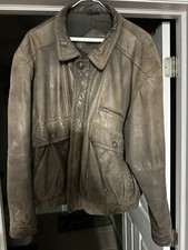 Mirage Classic Leather Vintage Bomber Jacket XL