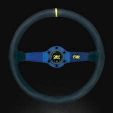 VOLANTE CALICE ORIGINA OMP RALLY SCAMOSCIATO NERO RAZZE ANODIZZAT BLU OD/1951BN 