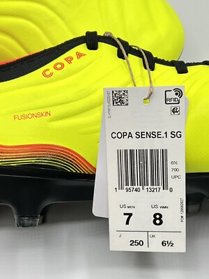 Adidas Copa Sense.1 SG Elite Men Size 7 / Women Size 8 Soft 