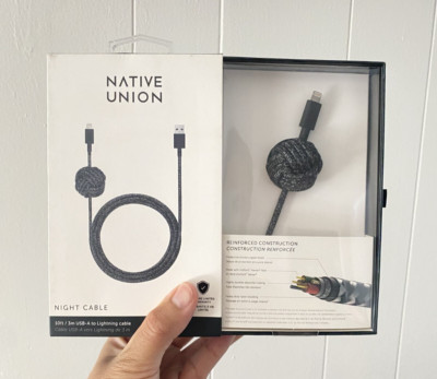 Native Union Night Cable USB-A Cable 10ft Cosmos for iPhone iPad Reinforced