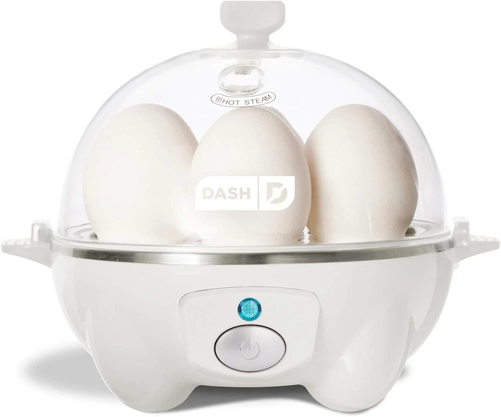 6-Capacity Electric Egg Cooker for Hard Boiled Poached and Scrambled Eggs with Auto Shut-Off