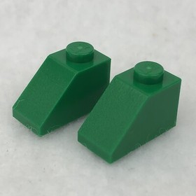 LEGO 3040 Green Slope 45 2 x 1 (x2)