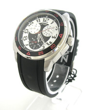 A II Z BY TIMEX MULTI FUNCTION BLACK WHITE DIAL BLACK SILICONE BAND WATCH V0V754