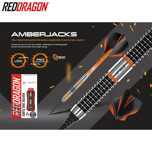 Red Dragon Steel Darts Amberjack 5 90% Tungsten Steeltip Dart Steeldart 22 g - Bild 10 von 10