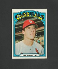 1972 Topps Ted Simmons #154 ~ Cardinals HOF ~ Nice 2nd Card