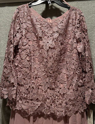 Emma Street Size 12 Pink Rose Long Sleeve Formal Dress Embroidered Top | eBay Emma Street Size 12 Pink Rose Long Sleeve Formal Dress Embroidered Top | eBay