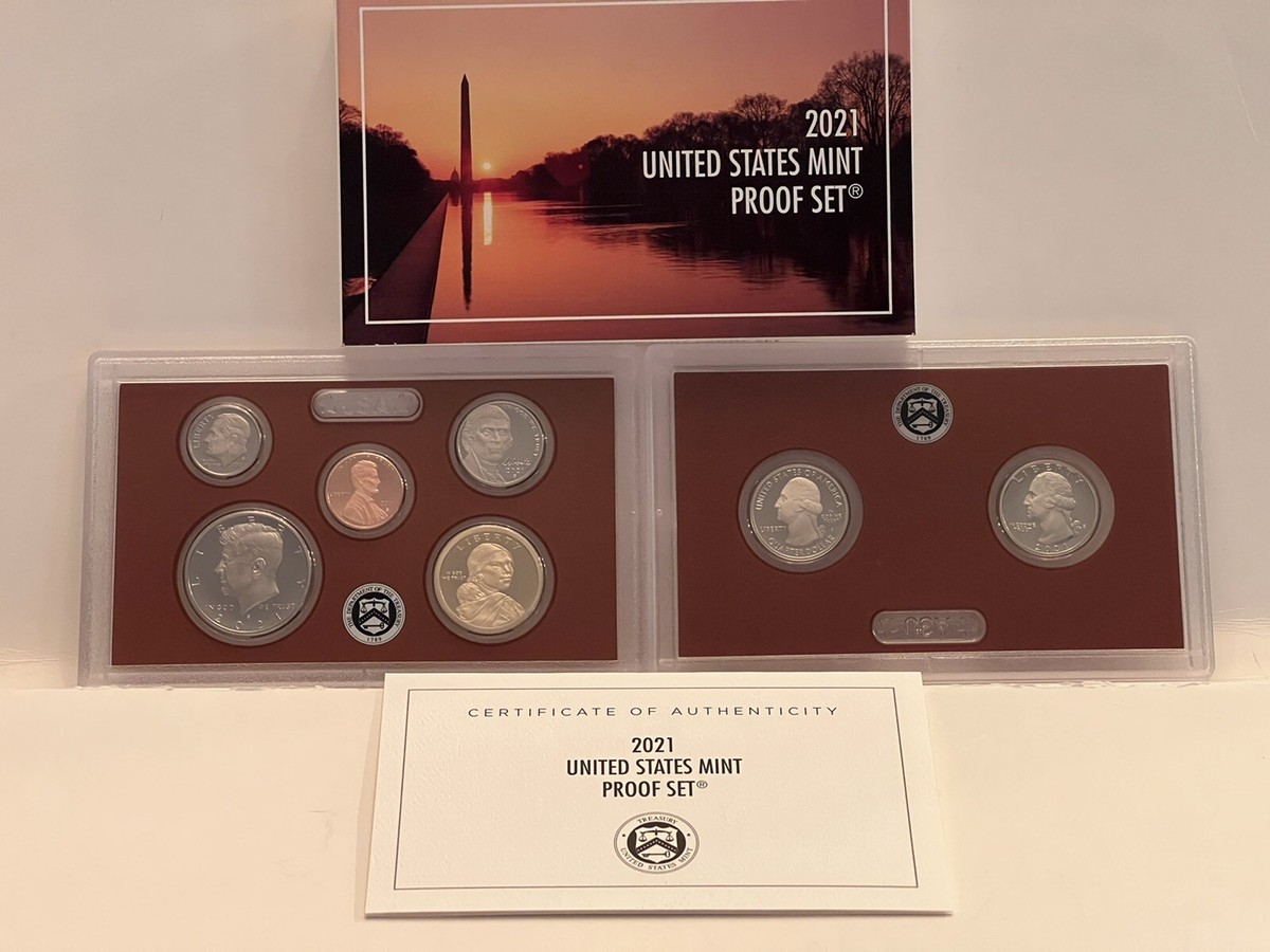 2021 S U.s. Mint 7 Coin Clad Proof Set (21rg), W/ Box/coa - Foto 4