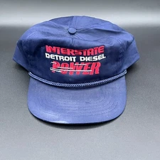 Vintage Interstate Detroit Diesel Power Service Cap Hat Snap Back 100% Cotton