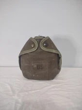 Vintage US Military Aluminum Water Canteen Pouch Cover RARE