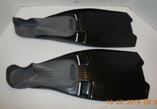 Black DIVING FINS FLIPPERS SIZE M 8-9 41/42 MADE IN Taiwan