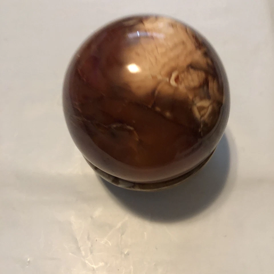 Esfera de cristal de ágata cornalina natural pulido curación/decoración oficina/hogar/regalo Foto 4 de 4