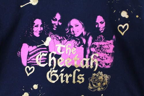 Vintage Cheetah Girls T Shirt Kids Size Large Disney Black Short Sleeve - Picture 3 of 7