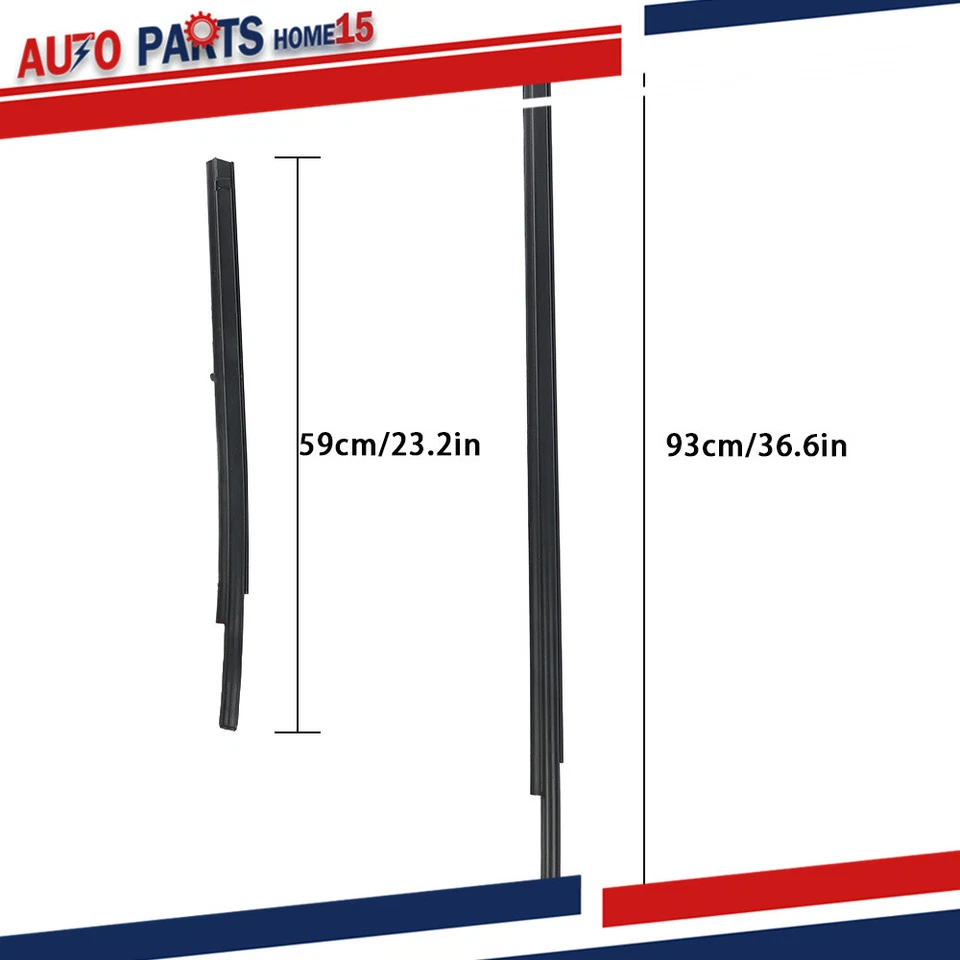 For Toyota Tundra 2007-2020 4-Door Window Molding Trim Seal Belt Weatherstrip Foto 2 de 4
