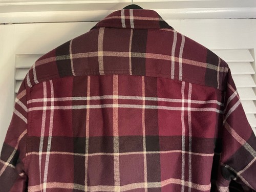 NUEVO CON ETIQUETAS BARBOUR CANNICH INVIERNO ROJO BORGOÑA CAMISA A CUADROS SOBRECAMISA CHAQUETA ABRIGO PARA HOMBRES M - Imagen 20 de 22