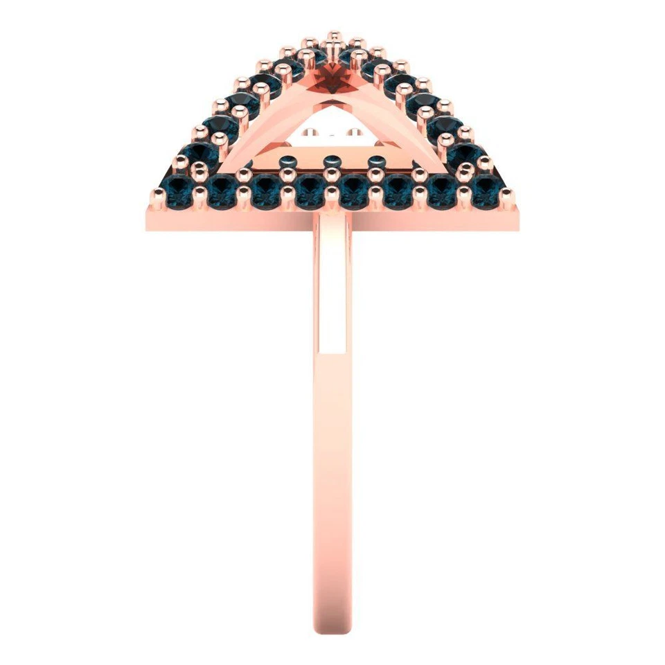 0.2475 tcw Round Cut Vintage Engagement Ring, 14K Rose Gold Topaz Bridal Gift - Image 3 of 4