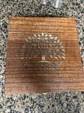 Tree Of Life Wooden Laser Engraved Decorative Keepsake Box Stained 7X7X3 IN