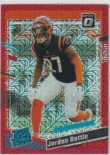 Jordan Battle 2023 Panini Donruss Optic #221 Red Mojo Prizm RC Rated Rookie