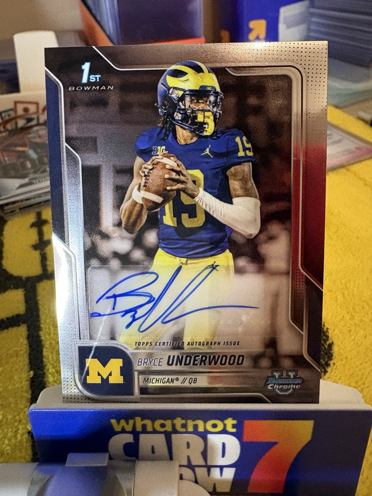 2025 Bowman Chrome U Bryce Underwood Prospect Auto #BCA-BUN Wolverines