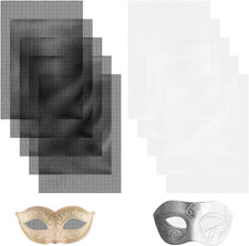 Fursuit Eye Mesh, 10 Pcs 0.5Mm PVC Printable White  Black Mesh Sheets, 11.8In