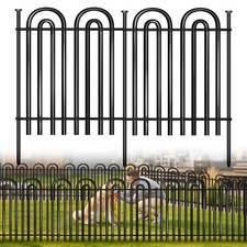 Decorative Garden Fence, 10 Panels No Dig Fence, 32 in H x 24.16 ft L Anima...