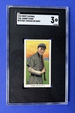 1910 Sweet Caporal T206 Johnny Evers With Bat, Chicago On Shirt SGC 3 VG