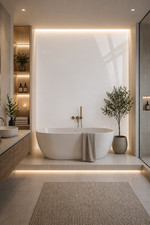 Image of Shower Panel 1000mm Wide x 2.4m Wet Wall  Bathroom Cladding PVC 10mm Thick