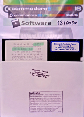 COMMODORE 16/+4 -- DEMO DISK 09 (E.T.P. - DISK)