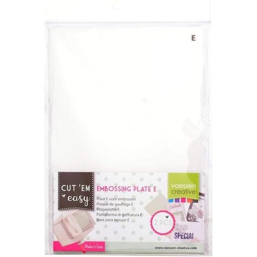 Vaessen Creative Cut Easy Embossing Plate (E) 2pcs 2137-065