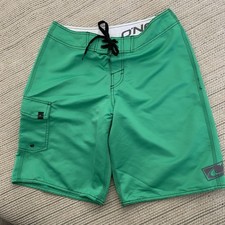 O'NEILL Boardshorts Mens Size 30 Green Drawstring Pocket Fly