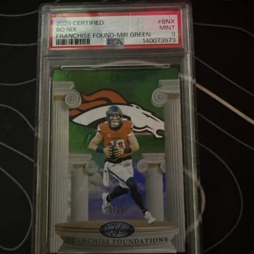 2025 Panini Certified - Franchise Foundations Bo Nix #FFO-BNX Green /25!