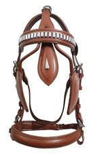 Leather Driving Harness Bridle For Horse All Size Free Shipping